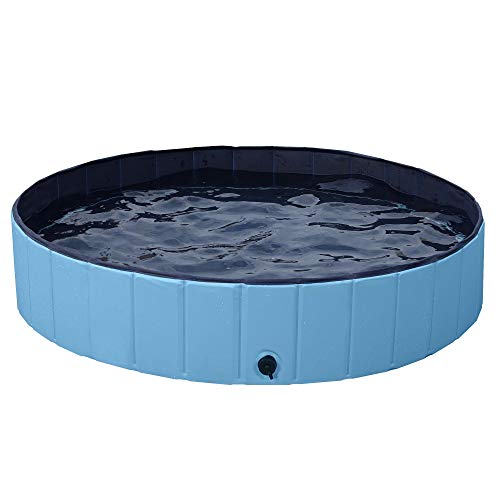 Yaheetech Hundepool, Doggy Pool, Katzenpool, Faltbares Pool, Hundebadewanne PVC-rutschfest 140X30 cm von Yaheetech