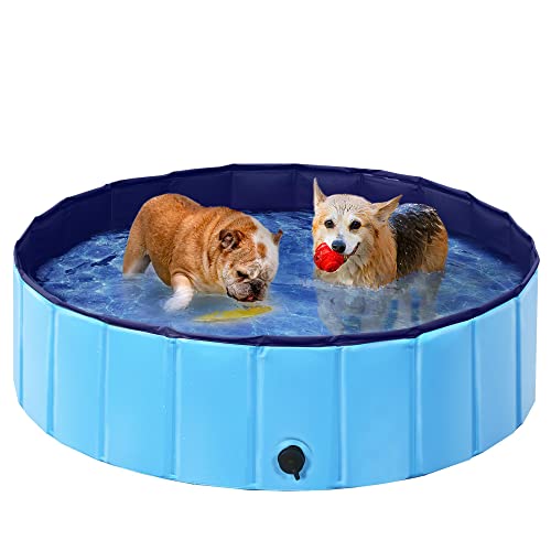 Yaheetech Hundepool Schwimmbad für Hunde und Katzen, Swimmingpool Planschbecken Badewanne Wasserbecken für Hunde 100 x 30 cm von Yaheetech