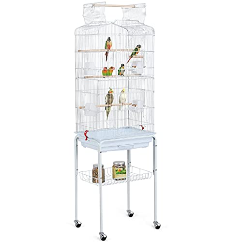 Yaheetech Vogelheim für Kanarienvögel Vogelhaus Vogelkäfig Vogelbauer 92 cm hoch von Yaheetech