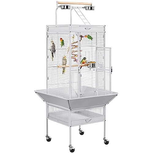 Yaheetech Vogelvoliere großer Vogelkäfig Vogelhaus Papageienkäfig Tierkäfig 156 cm hoch von Yaheetech