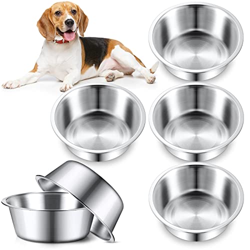 Yahenda 6 Stück Edelstahl-Metall-Hundenäpfe für kleine, mittelgroße und große Hunde, spülmaschinenfest, 27,9 cm von Yahenda