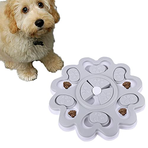 Yajimsa Hundepuzzles für intelligente Hunde | Hundepuzzlespielzeug für große Hunde - Squeaky Leckerchenspender für die IQ-Stimulation von Welpen, Blau/Rosa/Grau von Yajimsa