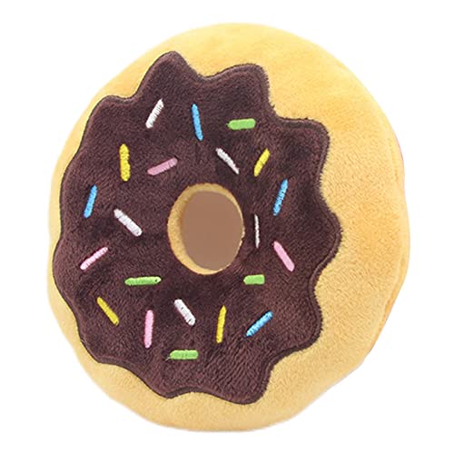 Yajimsa Plüsch Squeaky Donut für Haustier | Quietschende Plüschtiere für Hundewelpen - Donut Food Toy, Donut Soft Squeaky Puppy Dog Toy, Dog Chew Interaktives Spielzeug von Yajimsa