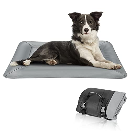 Yakimz Hundebett Tragbar, Faltbare Hundematte mit Rutschfestem Boden, Leicht zu Reinigen, für Outdoor-Reisen, Camping (88cm x 58cm) von Yakimz