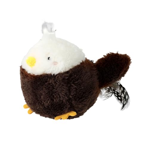 Yamaler Elektrisches Katzenspielzeug Vogel, Interaktives Flapping Bird Cat Toy mit Bewegungssensor, USB-Aufladung (A - Weißkopfseeadler) von Yamaler