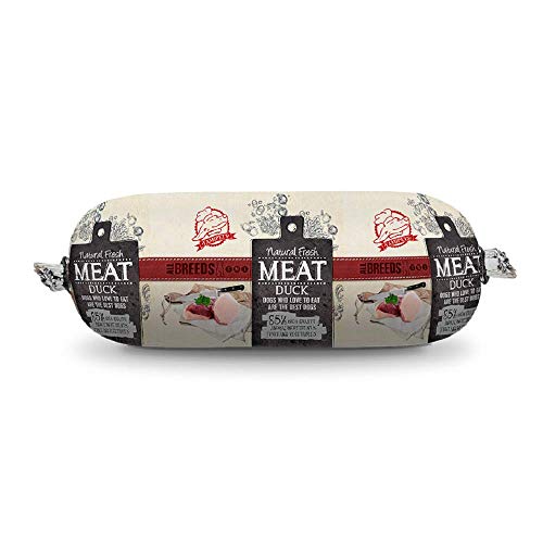 Yamipets Natural Fresh Meat Hundewurst Ente 12 x 250 gr (3kg) - Getreidefreies Premium Fleischwurst mit hohem Fleischanteil - Für alle Hunderassen - Muss Nicht kühl gelagert Werden von Yamipets Natural Fresh Meat