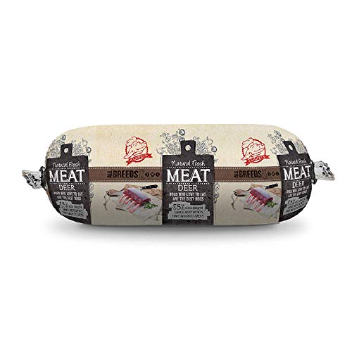 Yamipets Natural Fresh Meat Hundewurst Hirsch 12 x 250 gr (3kg) - Getreidefreies Premium Fleischwurst mit hohem Fleischanteil - Für alle Hunderassen - Muss Nicht kühl gelagert Werden von Yamipets Natural Fresh Meat