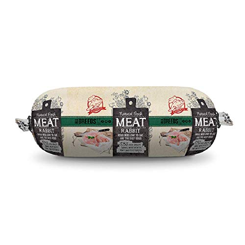 Yamipets Natural Fresh Meat Hundewurst Kaninchen 12 x 250 gr (3kg) - Getreidefreies Premium Fleischwurst mit hohem Fleischanteil - Für alle Hunderassen - Muss Nicht kühl gelagert Werden von Yamipets Natural Fresh Meat