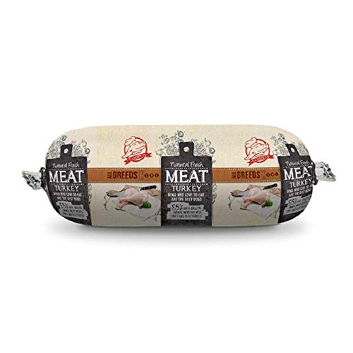 Yamipets Natural Fresh Meat Hundewurst Truthahn 12 x 250 gr (3kg) - Getreidefreies Premium Fleischwurst mit hohem Fleischanteil - Für alle Hunderassen - Muss Nicht kühl gelagert Werden von Yamipets Natural Fresh Meat