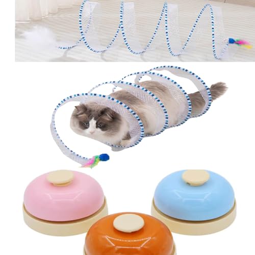 S-förmiger Katzentunnel, Spiraltunnel Katzenspielzeug, Spielen Katze Jagd Spiraltunnel Spielzeug, Katze Spiraltunnel Spielzeug, Indoor Cat Play Übung Spiraltunnel Spielen Katzenspielzeug von Yanchen