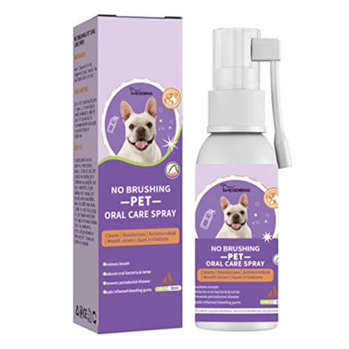 Yangqi Dog Breath Freshener,Oral Spray for Dogs Teeth,Petclean Teeth Cleaning Spray for Dogs & Cats,Pet Breath Freshener Spray Care Cleaner,Pet Bad Breath Treatment (1Pcs) von Yangqi