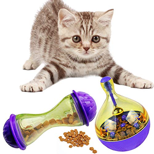 Yangyme 2 PCS Snack Spielzeug Für Katzen Futterspender Interaktives Spielzeug Ausbildung Für Katzen Leckereienball Leckerli-Ball von Yangyme