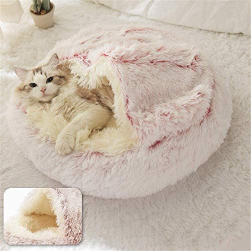 Haustierzelt Höhle Bett für Katzen Welpen, flauschiges warmes Katzenschlafkissen, Indoor-Katzenbett, rutschfest, maschinenwaschbar, S-40 cm von Yanman