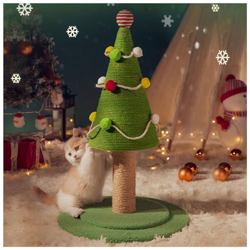 Kratzbaum, Katzenkratzbaum, Katzen-Weihnachtsbaum, Katzenturm, Sisal-Katzenkratzbaum, Kratzbaum für Hauskatzen (Groß: 40 x 65 cm / 15,7 x 25,6 Zoll) von Yanmis