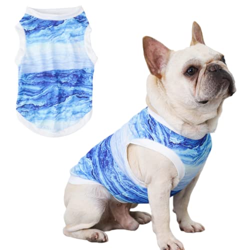 Yanmucy Hund Kühlung Weste Instant Kühlung Hund Kühlung Mantel weich atmungsaktiv Haustier Kühlung Weste Hund Kühlung Kleidung Shirt für Sommer im Freien (Blau, M) von Yanmucy