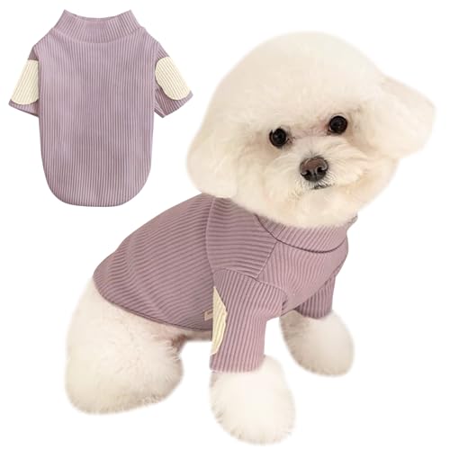 Yanmucy Hund Sweatshirt Hund Pullover Kleine Hunde Hoodie Hundekleidung für kleine Hunde Katzen Kätzchen Mäntel Hund t Shirt Hundepullover Mittlere Größe (Lila, L) von Yanmucy