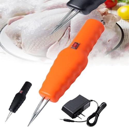 Elektrischer Schneller Huhn Plucker, Handheld Huhn Plucker, Elektrischer Geflügelfederzupfer, Tragbares Automatisches Geflügelhaare Zupfwerkzeug für Huhn Ente Gans Vogel Truthahn (Orange Plug In) von Yanobia