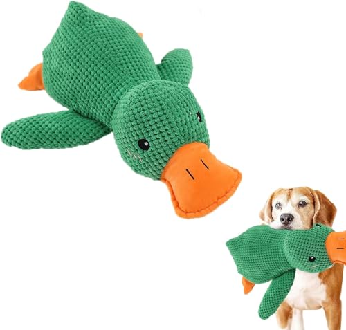 Yanobia Zentric Quack-Quack-Ente Hundespielzeug, Zentric Hundespielzeug, Quackende Ente Spielzeug für Hund mit echtem Quack-Sound, Quietschendes Hundespielzeug, interaktives Spielzeug, Hund Stofftiere von Yanobia