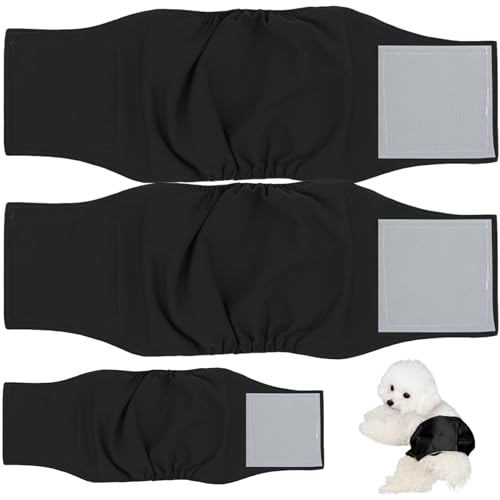 3pcs waschbarer Hund Windeln bequem und weiche Bauchbänder für männliche Hunde absorbieren Wasserhund Windeln Männlich wiederverwendbares elastisches männliches Hund Wraps für Welpen und Katzen, Hund von Yaoliucp