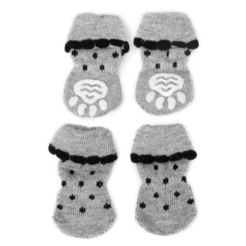 4pcs Hundesocken Stiefel Schuhe für Hunde Katze Socken Nicht rutschfeste Soles Verstellbare Hundekatze Pfoten-Socken für Innen- und Außenanwendung-30 x 75 mm (nur für Welpen), verstellbare Hundefälle von Yaoliucp