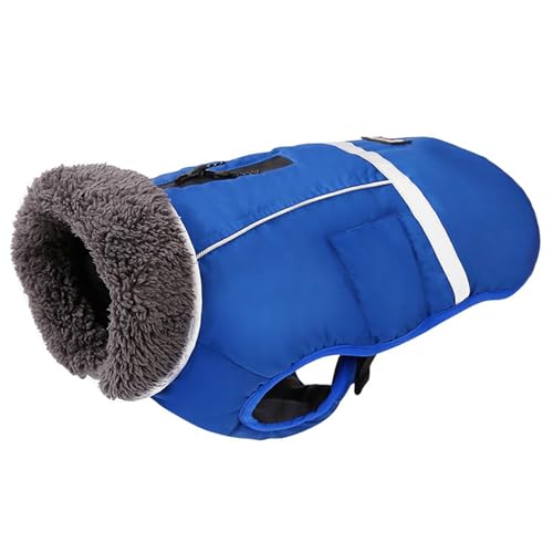 Yaoliucp Hunde Wintermantel warme Hundemäntel wasserdicht mit Kabelbaumloch Fleece ausgekleidete Hundelemant von Yaoliucp