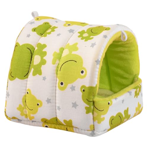 Yaoliucp Kleines Tierbett für goldene Hamster Zuckergleiter Winter Thermal niedlich Hamster Bethondruck Kristall Samt Kleine Haustier Vorräte, kleines Tierbett von Yaoliucp