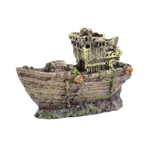 Yaoliucp Wrack Fischerei Aquarium Dekor Mini Rustikal und Vintage Look Shipwreck umweltfreundlich von Yaoliucp