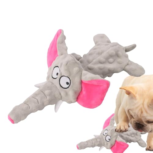 Yapetnck Hundespielzeug Quietschend | Elefant Plüschtier | 11,81 Zoll Kleines Quietschspielzeug, Indoor Katzen Plüschtiere, Flexibles Outdoor Hunde Spielzeug zur Linderung von Langeweile von Yapetnck