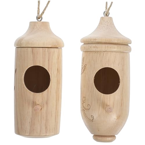 Yardenfun 2st Kolibri- Vogelhaus Kolibri-nestdekoration Parkverzierung Nest Für Kolibri Kolibri-Nest Im Garten Dekoratives Kolibri-Nest Vogelhäuschen Für Draußen Hängende Vogelhütte Holz von Yardenfun