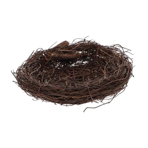 Yardenfun Dekoratives Rattan Vogelnest Für Den Innen Und Außenbereich Vogelnest Rattan Tisch Vogelnest Dekoration Party Requisite Rattan Gewebtes Vogelnest von Yardenfun