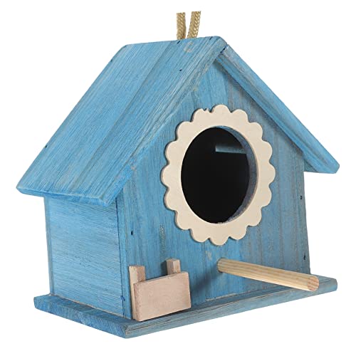 Yardenfun Holz Vogelhaus Vogelnest Vogelkäfige für Papageien Outdoor Vogel Voliere Miniture Dekoration Vogelzucht Nesting Papagei Feeder DIY Vogelhaus Dekorative Vogelfutterstation Vogelhaus Haustier von Yardenfun