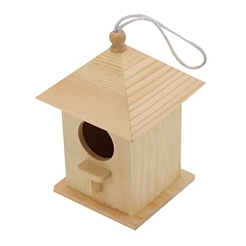 Yardenfun Kreatives Holz Vogelnest Für Den Außenbereich Vogelhaus Für Garten Nistkasten Für Vögel Wetterfestes Vogelzubehör Ideal Für Wildvögel Und Wohnort Für Heimische Vogelarten von Yardenfun