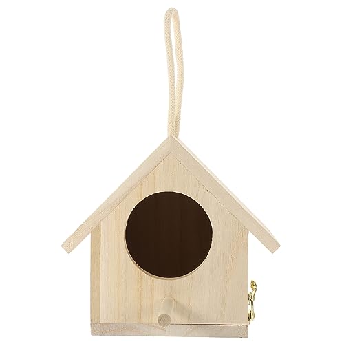 Yardenfun Vogelnest aus Holz Home Decor wohnungsdeko gartendeko rostoptik Garden Decor vogelhaus selber Machen Fenster-Vogelhäuschen Vogelbett Heimdekoration Gartenverzierung Bambus Yellow von Yardenfun