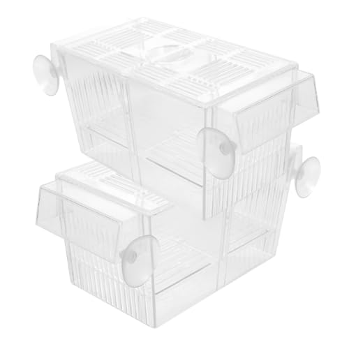 2 Stück Boxen Für Jungfische Brutkasten Aquarium Trennwand Fischzuchthülle Aquarium Bruthülle Clownfisch Guppy Tanktrenner Aquarium Fischzucht Tank Fischhülle Nylon Yardwe von Yardwe