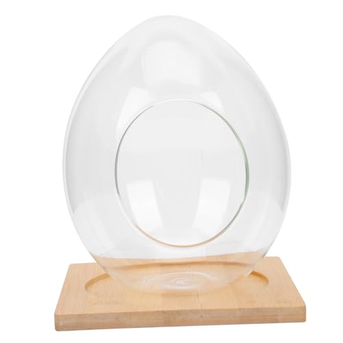 Yardwe Elegante Grüne Sukkulenten-glasflasche Terrarium mit Holzsockel für Den Schreibtisch Zuhause Büro Dekoration Yardwe Elegante Grüne Sukkulenten-glasflasche Terrarium mit Holzsockel für Den Schreibtisch Zuhause Büro Dekoration von Yardwe