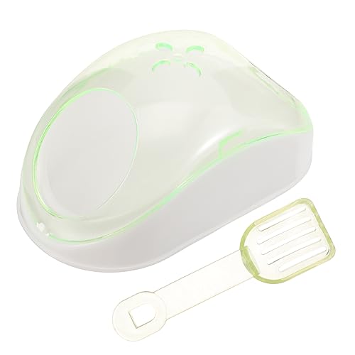 Yardwe 1 Satz Hamster transparentes Badezimmer Liner Unterlage Käfig Kühlung Heu Hamster sandbad Hamster-Sandbad Hamster Badesand Rennmaus Toilette kleine Badewanne Plastik Light Green von Yardwe