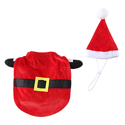 Yardwe 1 Satz Haustier Lustig Verkleiden Weihnachts-Haustier-umhang Welpen-Bodysuit Cosplay-Kleidung Für Haustiere Weihnachts-Hoodie-Mantel Für Hund Hüte Katzen Und Hunde Polyester Panda von Yardwe