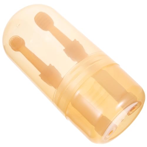 Yardwe 1 Satz Haustier Zahnbürste Welpenstift Spender Fänger Hund Zähne Putzen Gummi Halter Welpenzahnbürste Fleck Haustierbedarf Bausatz Zahnen Minze Kieselgel Light Brown von Yardwe