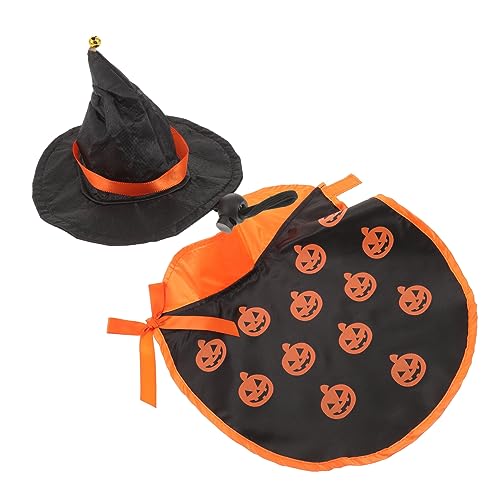 Yardwe 1 Satz Haustierkleidung Haustier Welpen-Cosplay-Uniformen Katze-Hunde-Umhang Mantel Halloween Costume Halloween kostüme Haustier Hundezubehör Party-Haustierhut Stoff von Yardwe