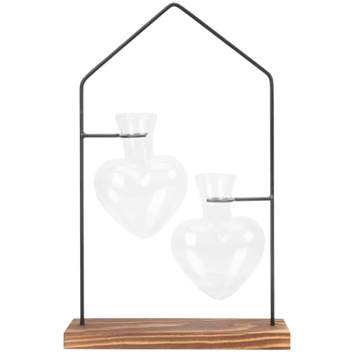 Yardwe 1 Satz Hydroponik-Ornamente aus Glas dekorativ Gold Anlage Vermehrungsvase Terrarien zimmerpflanzen Knospenvasen Pflanzgefäß für Wasser Hydroponisches Terrarium Eisen Transparent von Yardwe