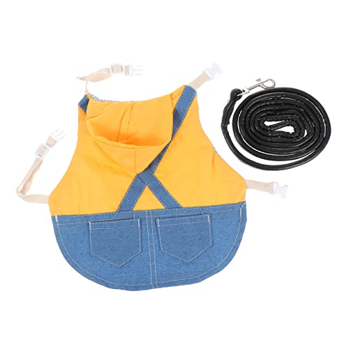 Yardwe 1 Satz Kaninchen Brust hasenkostüme Bunny Costume Kaninchenhalsband-Set Hasengeschirr Haustierzubehör kleines hundegeschirr Haustierkaninchenleine Kaninchen Kleidung Stoff Yellow von Yardwe