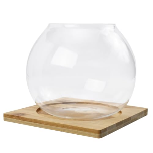 Yardwe 1 Satz Kleines Fischbecken Klares Terrarium Für Pflanzen Klare Vase -töpfe Aquarium Luft Mikro-landschaftsbau-Flasche Schüsseln Künstlich Hydroponische Pflanzen Glas von Yardwe