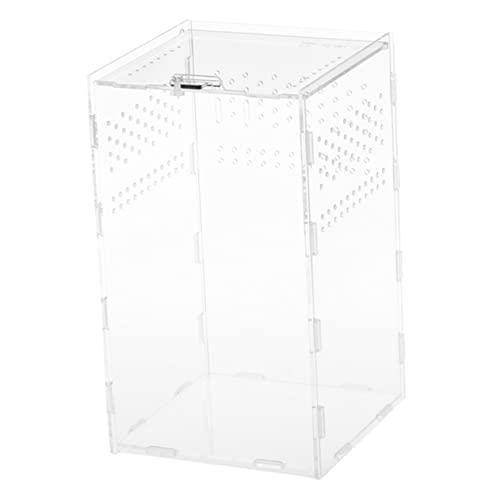 Yardwe 1 Satz Transparente Futterbox Eidechsengehege Behälter Für Reptilien Terrarium Klare Züchterfälle Etuis Für Die Reptilienhaltung Springender Spinnenlebensraum Terrarien Acryl von Yardwe