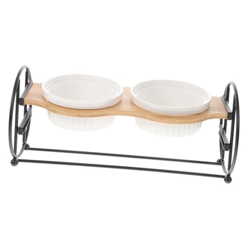 Yardwe 1 Satz Hundenapf aus Keramik pet Water Bowl Easy putz Innenausstattung Rutschfester Hundenapf katzennäpfe aus Edelstahl Hundenäpfe Katzennapf Katzenzubehör Haushalt Fressnapf Holz von Yardwe