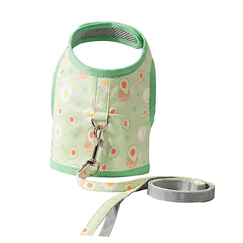 Yardwe 1 Set Cat Vest -Gurt Und Leine Lovey Avocado Muster Weste Gurtes Welpe Leine Haustier Vorräte von Yardwe