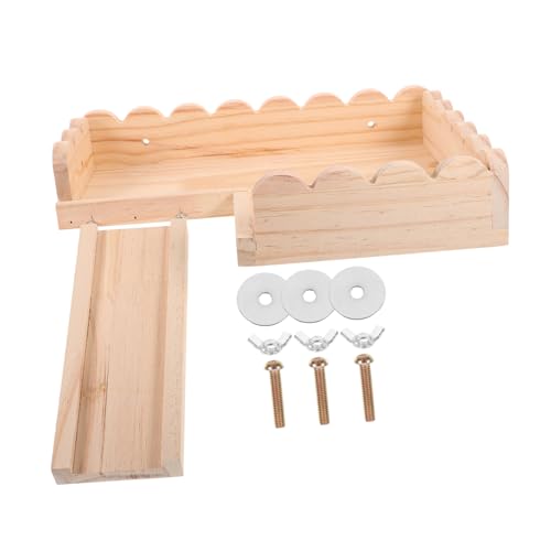 Yardwe 1 Set Hamster Holzplattform Hamster Spielzeug Zubehör Hamster Krabbelleiter Hamster Plattform von Yardwe