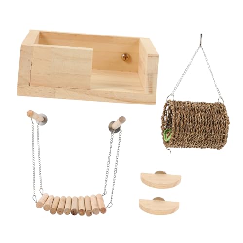 Yardwe 1 Set Hamster Spielzeug Meerschweinchen Spielzeug Hamster Nest Spielzeug Hamster Spielhaus Hamster Hängespielzeug Kleines Haustier Leiter Käfig Spielzeug Für Hamster von Yardwe