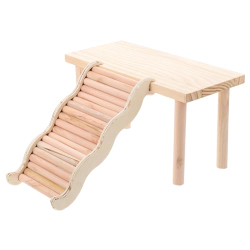 Yardwe 1 Set Plattformleiter Haustier Plattform Spielzeug Leiter Spielzeug Für Haustiere Szene Landschaft Dekore Kletterleiter Eichhörnchen Spielzeug Holzleiter Haustierspielzeug von Yardwe