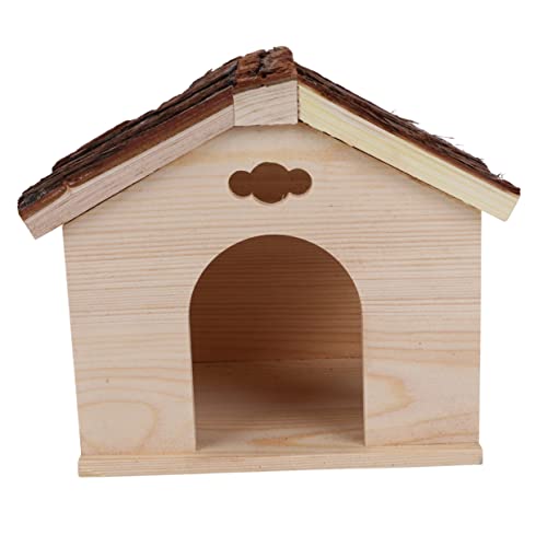 Yardwe 1 Stück Holzhaus Meerschweinchenversteck Eichhörnchen Holzhaus Meerschweinchenhütte Meerschweinchen Holzhaus von Yardwe