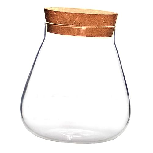 Yardwe 1 Stück Kork Glasflasche Bonbonglas Pflanzgefäß Terrarium Heimdekoration Sukkulenten Pflanzgefäße Hochzeitsvasen Adornos para Mesa De Glasvase Basteltopf Hohe von Yardwe